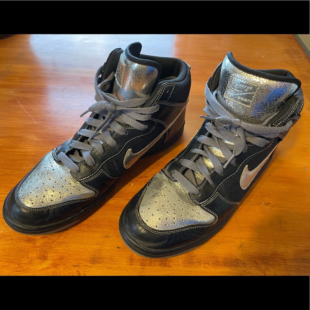 Custom NikeID - Air Force Ones - Platinum/Black
